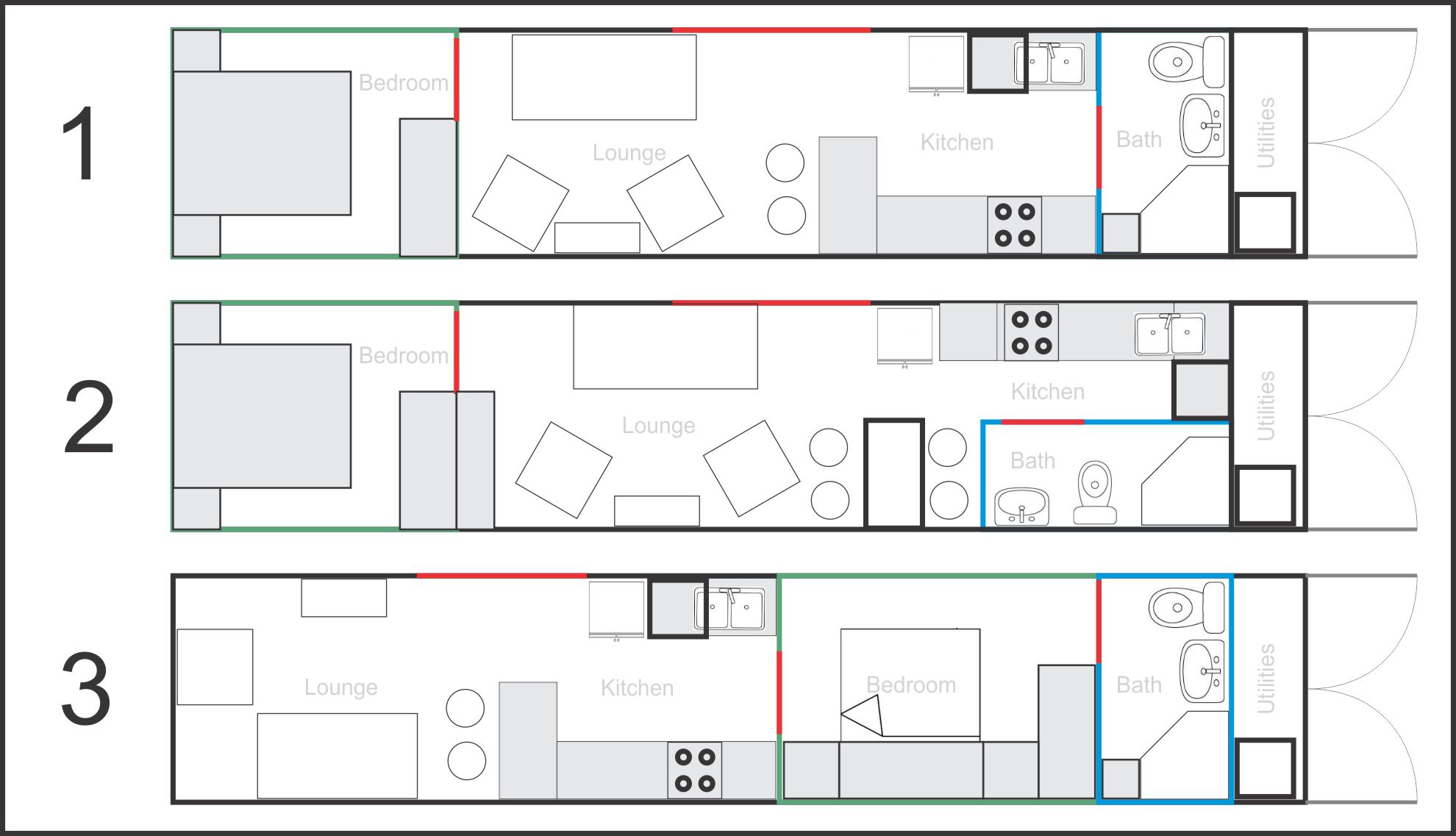 More of My Big Ideas - Basic Floorplans for 1x 40ft