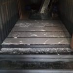 Shipping Container Flooring - Insulation fitted between floor joists