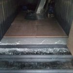 Shipping Container Flooring - Insulation fitted between floor joists and floorboards back down