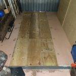 Shipping Container Flooring - 18mm used plywood fitted