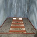 Shipping Container Flooring - New Joists Painted